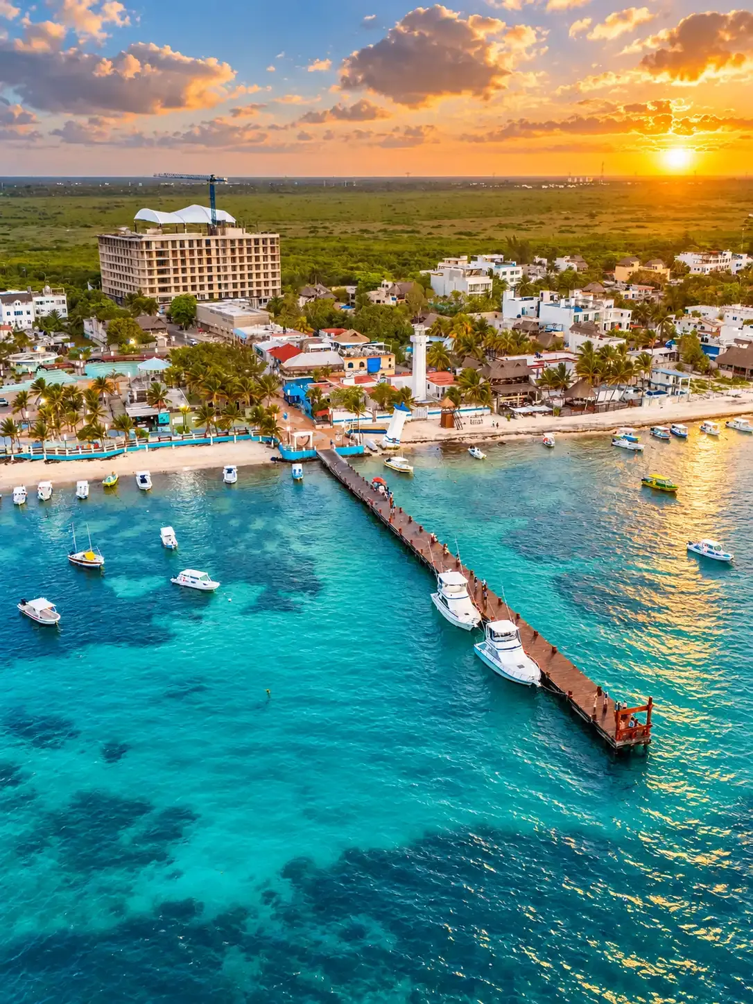 Mar y costa de Puerto Morelos